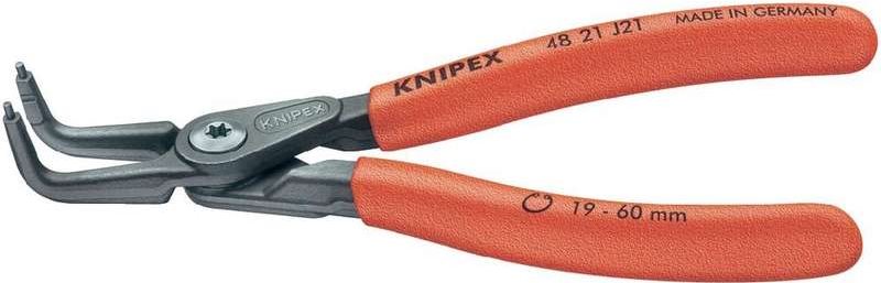 Knipex 48 21 J11 pinza per anelli elastici adatta per anelli interni 12-25 mm forma della punta angolata 90Â°