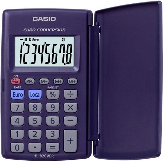 Casio HL-820VER calcolatrice Tasca Calcolatrice di base Blu (Casio HL-820VER Handheld Calculator)