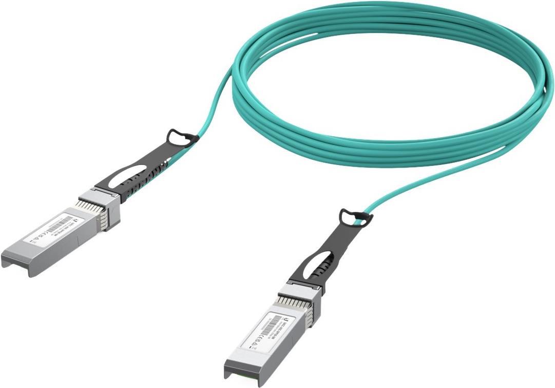 Ubiquiti - Long-range SFP+ direct attach cable with a 10 Gbps maximum throughput rate.