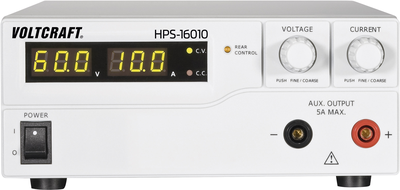 Voltcraft Labornetzgerät, einstellbar HPS-16010 1 - 60 V/DC 0 - 10 A 600 W 1 x Remote (HPS-16010)