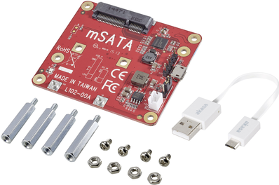 Scheda di espansione SSD mSATA renkforce per Raspberry Pi