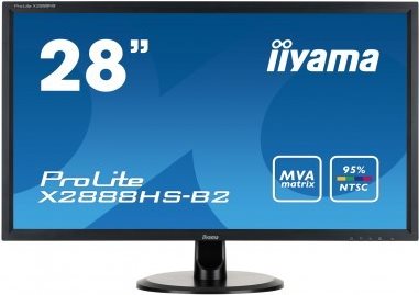 Iiyama ProLite X2888HS-B2 - LED-Monitor - 71cm (28) - 1920 x 1080 - MVA - 300 cd/m² - 3000:1 - 5 ms - HDMI, DVI-D, VGA, DisplayPort, MHL - Lautsprecher - Schwarz (X2888HS-B2)