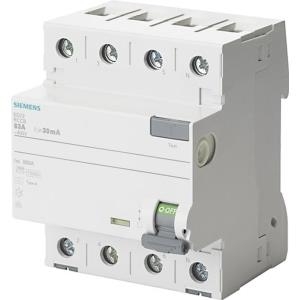 Interruttore automatico Siemens FI 4 poli 63 A 400 V 5SV3646-6 (5SV3646-6)