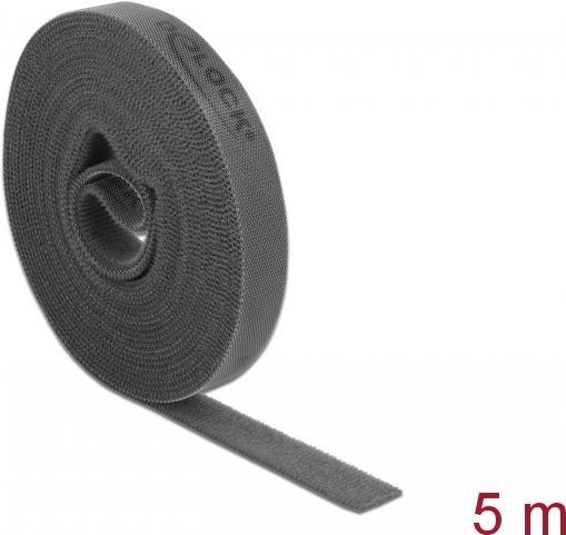 Delock Nastro in velcro su rotolo L 5 m x L 15 mm grigio