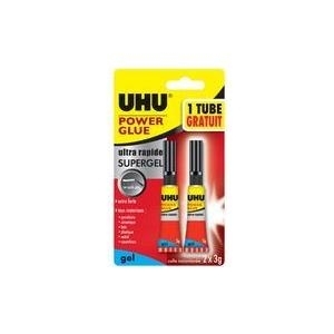 UHU Sekundenkleber POWER GLUE ultra rapide, 3 g flüssig, klebt fast alle festen und harten Materialien, - 1 Stück (36735)