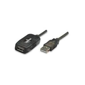 Manhattan Hi-Speed USB 2.0 Active Extension Cable - USB-Erweiterung - USB Typ A, 4-polig - USB Typ A, 4-polig - extern - bis zu 10 m (150248)