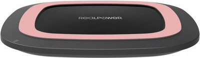 REALPOWER FreeCharge10 Nero/Rosa Stazione di ricarica wireless per smartphone 10 W incluso adattatore di ricarica rapida (26610