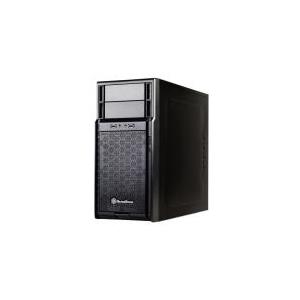 SilverStone Precision PS08B - Midi Tower - Mikro-ATX - ohne Netzteil ( ATX / PS/2 ) - Schwarz - USB/Audio