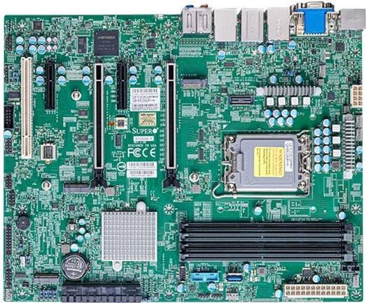 Super Micro SUPERMICRO X13SAE-F - Motherboard - ATX - LGA1700-Sockel - W680 Chipsatz - USB 3,2 Gen 1, USB 3,2 Gen 2, USB-C Gen 2x2 - Gigabit LAN, 2,5 Gigabit LAN - Onboard-Grafik - HD Audio - für SC732 D4-903B, D4F-903B (MBD-X13SAE-F-B)
