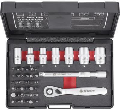 TOOLCRAFT Bit- und Steckschlüssel-Satz 6,3 mm (1/4) 26tlg. 819263