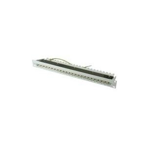 Telegärtner Patchfeld MPP24-HS K Cat.6A lichtgrau RAL 7035, 48,30cm (19) Patch Panel 24 Ports, 24 x RJ45 geschirmt, LSA+ Anschlusstechnik, Herstellernummer: J02023A0050 OhmJ02023A0050)