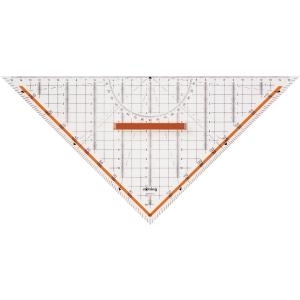 rotring Geometrie-Dreieck Centro, mit abnehmbarem Griff professionelles Zeichen-Dreieck, glasklarer, stabiler Kunst- (S0699270)