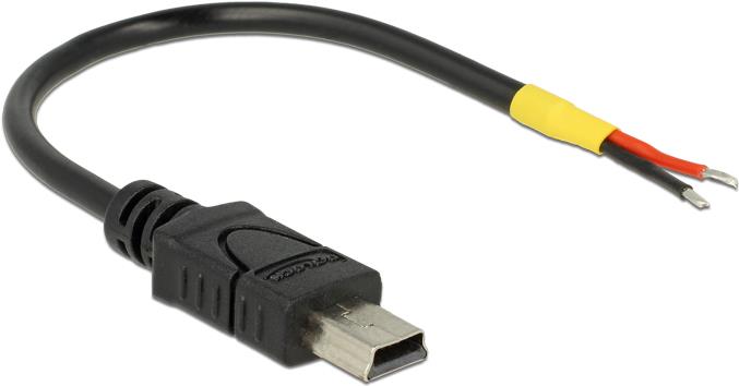 Delock Cavo USB 20 Mini-B maschio 2 x estremità del cavo aperte alimentazione 10 cm Raspberry Pi