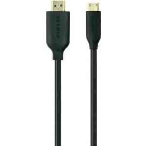 Belkin Mini HDMI - HDMI - 3m 3m HDMI Type C (Mini) HDMI Type A (Standard) Schwarz HDMI-Kabel (F3Y027bf3M-P)