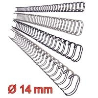 Esselte Leitz - 14 mm - 30cm - 34 Ringe - A4 (210 x 297 mm) - 120 Blätter - Silber - Bindedraht (27719)