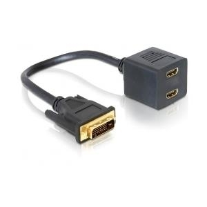 DeLOCK - Videokabel - DVI-D (M) - HDMI, 19-polig (W) - 20 cm (65069)