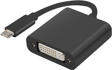 Lanberg adapter USB TYPE-C(M)-DVI(F)(24+5) Dual Link 15cm Black (AD-UC-DV-01)
