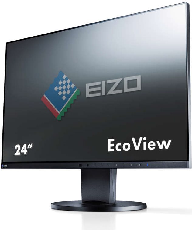 EIZO FlexScan EV2450-BK - LED-Monitor - 60cm (23.8) - 1920x1080 - IPS - 250 cd/m2 - 1000:1 - 5 ms - HDMI - DVI-D - VGA - DisplayPort - Lautsprecher - Schwarz (EV2450-BK)