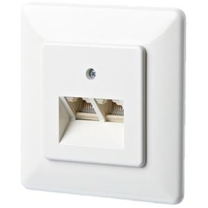 METZ CONNECT BTR IT CONNECT UAE 2x8 UP - Anschlussdose, unterputz - RJ-45 X 2 - Pure White, RAL 9010 - 2 Ports (130062102-I)