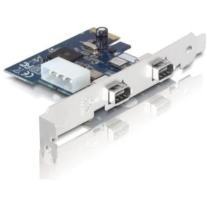 DeLOCK 89202 - PCIe - IEEE 1394/Firewire - 400 Mbit/Sek - Silber - Windows 2000/XP/Server-2003/Vista/7/7-64 - Mac OS 10.5 - Linux 2.6.X (89202)