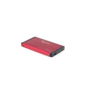 Gembird - Speichergehäuse - 2.5 (6.4 cm) - SATA 3Gb/s - USB 3.0 - Rot