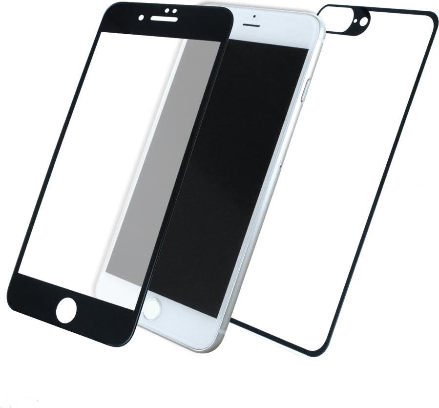 Front & Back - Apple iPhone 7 Plus, 8 Plus - 5D Glas Displayschutz / Displayschutzfolie - Schwarz