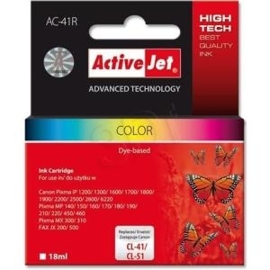 ActiveJet AC-41R Premium - 18 ml - Farbe (Cyan farbstoffbasiert, Magenta farbstoffbasiert, Yellow farbstoffbasiert) - Tintenpatrone (Alternative zu: Canon CL-41, Canon CL-51) - für Canon PIXMA iP1800, iP1900, iP2600, MP140, MP190, MP210, MP220, MP470