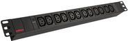 ROLINE 30.18.9006 unit di distribuzione dell'energia PDU 11 presae AC Nero (ROLINE 19 Black Aluminium PDU. 11-way C13 Outlet)