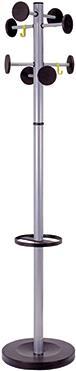 ALBA Garderobenständer PMSTAN3 M 175cm Ø38cm schwarz/chrom (PMSTAN3 M)