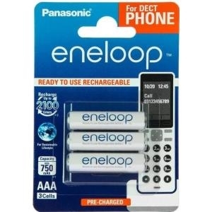 Panasonic eneloop DECT BK-4MCCE/3DE - Batterie 3 x AAA-Typ NiMH 750 mAh (BK-4MCCE/3DE)