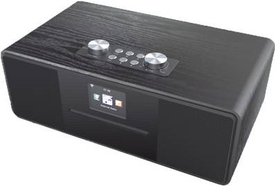 Albrecht DR 690 CD, DAB+/FM/Internet/CD, alloggiamento in legno nero, display a colori da 2,8",