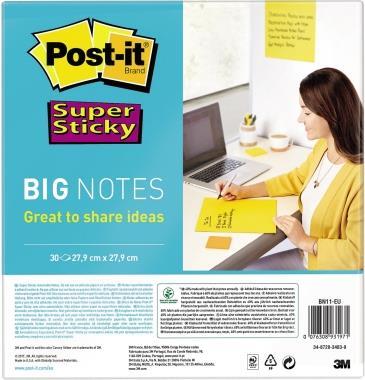 Post-itÃƒâ€šÃ‚Â® Jumbo Sticky Notes Post-it Big Notes 27,9 cm GB Giallo