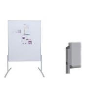 FRANKEN Moderationstafel PRO, 1.200 x 1.500 mm, Karton weiß leicht gebogener Standfuß, Gesamthöhe: 1.950 mm (MT8007)