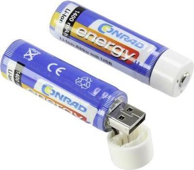 Conrad energy Spezial-Akku 18650 Li-Ion 18650 USB 3.7 V 1400 mAh (1525536)