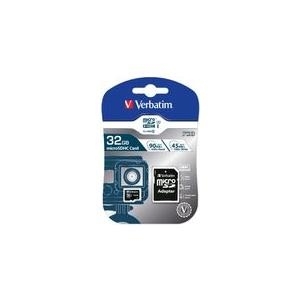 Verbatim PRO - Flash-Speicherkarte (SD-Adapter inbegriffen) - 32GB - UHS Class 3 / Class10 - 300x/600x - microSDHC UHS-I (47041)