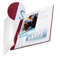 Esselte Leitz ImpressBIND - 7 mm - A4 (210 x 297 mm) - 70 Blätter - weinrot mit transparentem Einband - Softcover (7399-00-28)
