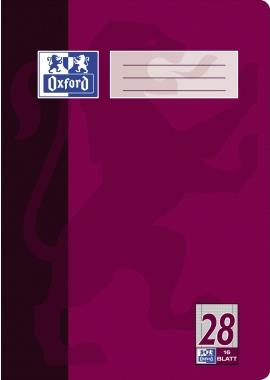 Oxford Schulheft, DIN A4, Lineatur 28 - kariert, 16 Blatt 90 g-qm, Rand links + rechts angedeutet, verstärkter (384401628)