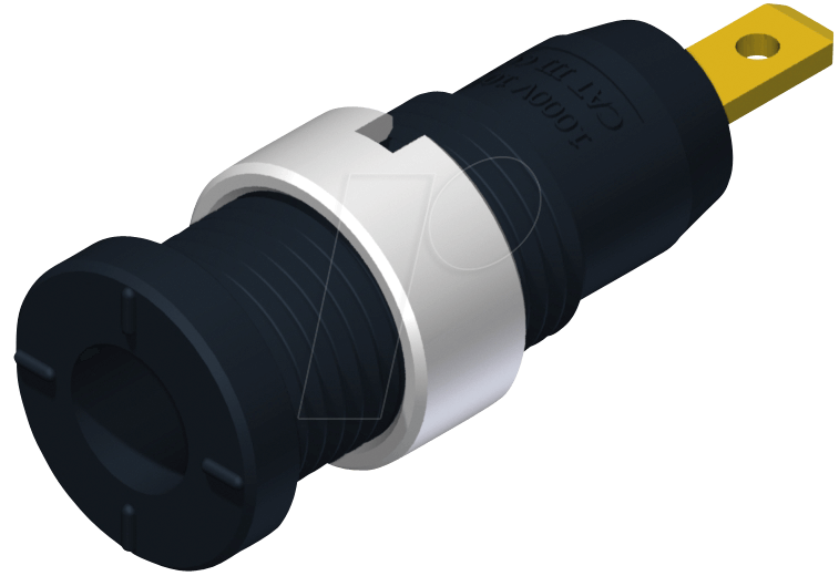 SKS Kontakttechnik Sicherheitslaborbuchse ø 2 mm schwarz CAT III (MSEB 2610 F2,8 AU SCHWARZ / BL)