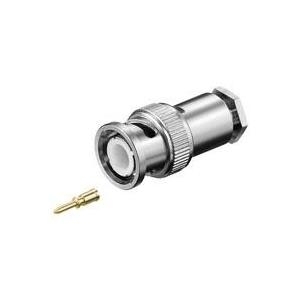 BNC-Stecker mit Schraubanschluss - mit Gold Pin für RG 58/U Kabel