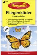 Aeroxon Fliegenköder Insekten-Falter, selbstklebend, 4er Set geruchloser Motiv-Aufkleber Schmetterling mit Fraßköder, - 1 Stück (396001)
