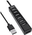 InLine USB 2.0 7-Port Hub da maschio Type-A a 7x femmina Type-A nero