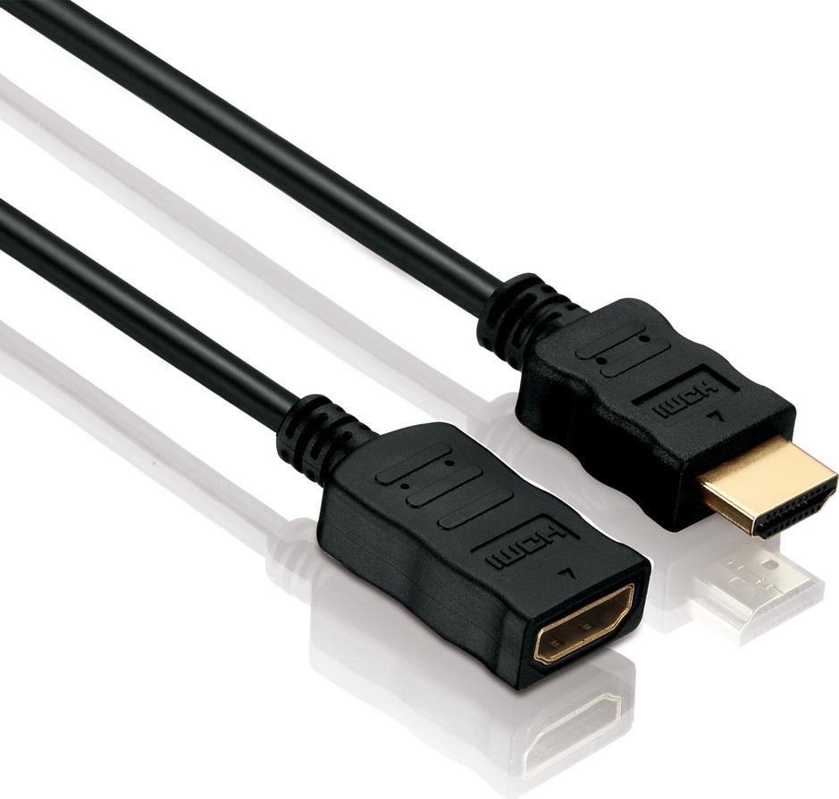 Prolunga Helos, spina/presa HDMI con Ethernet, BASIC, 0,5 m