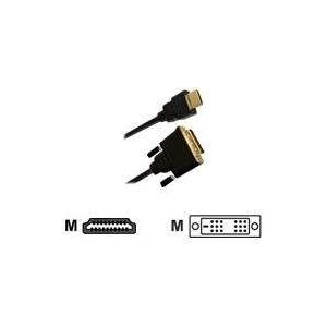 Jou Jye Computer AVC 132 - Videokabel - HDMI / DVI - 30 AWG - HDMI, 19-polig (M) - DVI-D (M) - 1,0m - Dreifachisolierung - (HDMI 1.3c) - Schwarz (AVC 132-1.0)