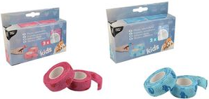 PAPSTAR Pflaster, selbsthaftend, 25 mm x 5 m, pink, 2er aus Polyester, rutschfest, atmungsaktiv, blutungsstillend, - 1 Stück (86511)