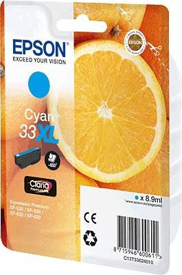 ORIGINAL Epson Cartuccia d'inchiostro ciano C13T33624012 33 XL 650 Seiten XL