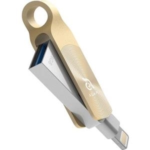 Adam Elements iKlips DUO+ 128GB USB 3.0 (3.1 Gen 1) Typ A Gold USB-Stick (ADRAD128GKLDPGA)