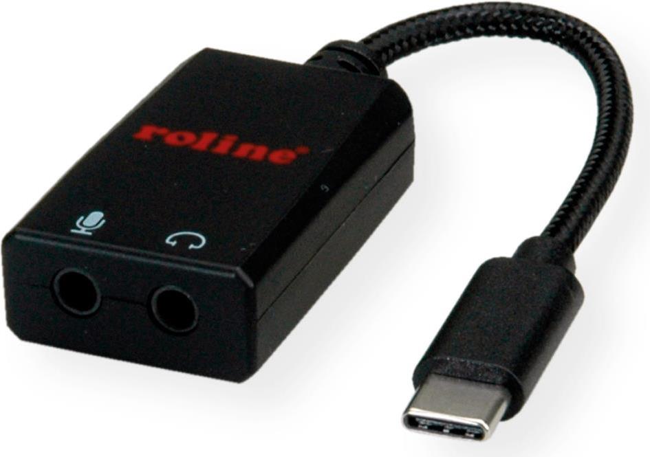 Adattatore ROLINE USB tipo C - 2x audio da 35 mm 013 m (12.03.3209)