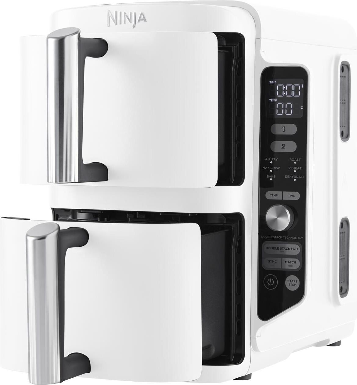 SharkNinja SL400EUWH friggitrice Doppia 95 L Indipendente 2470 W Friggitrice ad aria calda Bianco (Ninja Heiluftfritteuse SL400