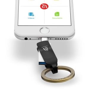 Adam Elements iKlips DUO+ 64GB USB 3.0 (3.1 Gen 1) Typ A Schwarz USB-Stick (ADRAD64GKLDPRX)