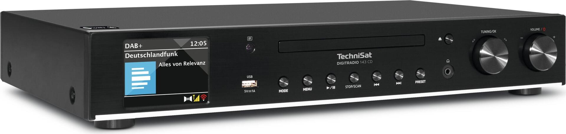 TechniSat DigitRadio 143 CD - Audiosystem - Schwarz (0000/3989)